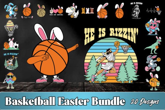 Basketball Easter SVG Bundle for Graphics and Crafts