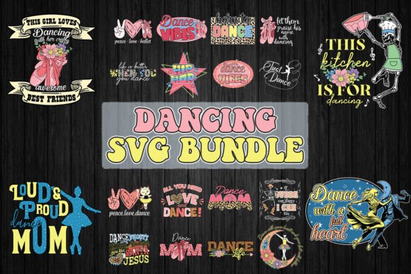 Dancing SVG Bundle: Perfect for Creative Crafts and Graphics