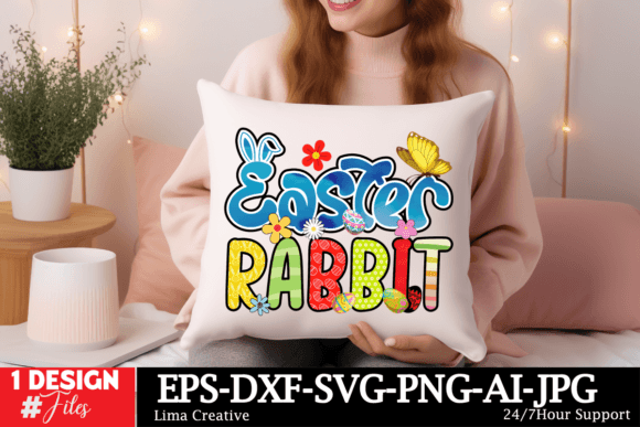 Easter Rabbit Easter Sublimation Design for Crafts & Graphics