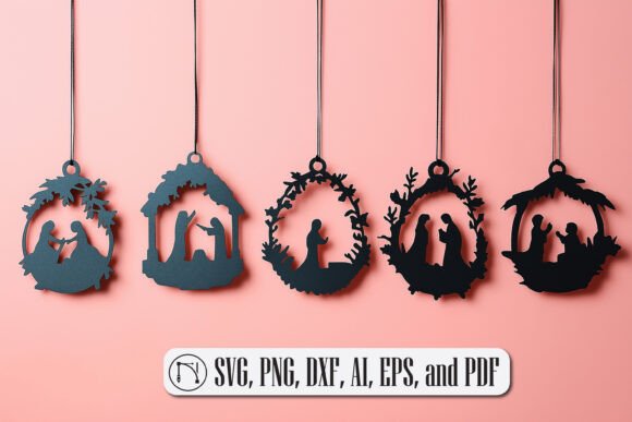 Elegant Nativity Scene SVG for Winter Amp Laser Cutting
