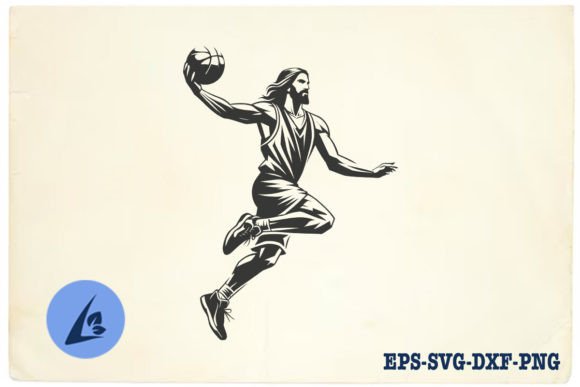Funny Jesus Basketball SVG Clipart 05 Review