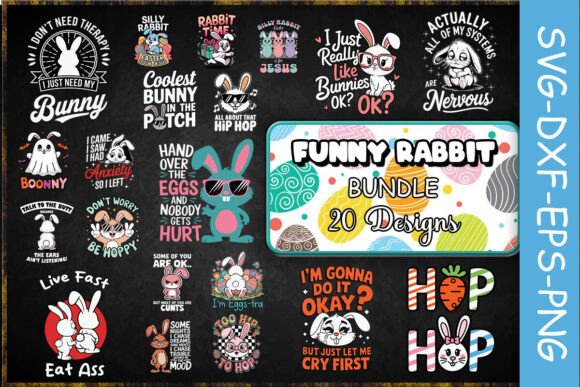 Funny Rabbit SVG Bundle: A Creative Graphics Asset for Crafts