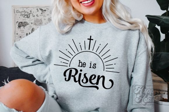 He is Risen SVG PNG: Easter Graphics for Crafts
