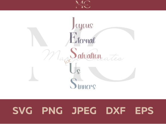 Jesus Joyous Eternal Salvation for Us: A Versatile Graphics Asset for Crafts