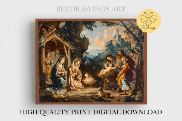 Oil Painting Jesus Wall Art 01: A Versatile Graphics Asset