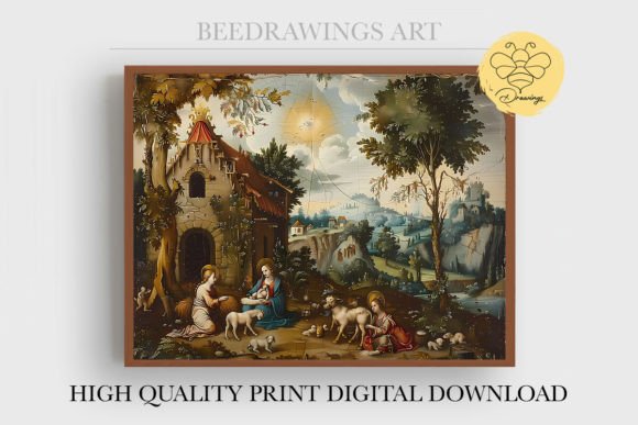 Oil Painting Jesus Wall Art 20: A Versatile Graphics Asset