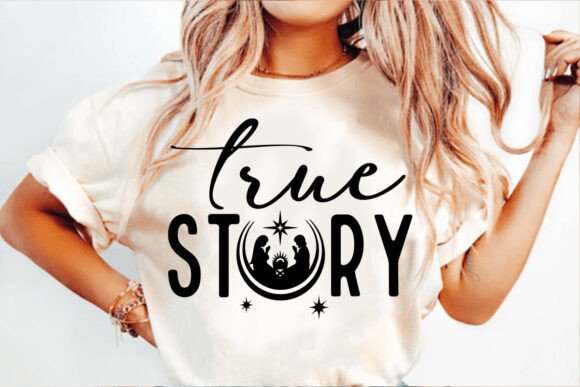 True Story Nativity Scene SVG for Embroidery